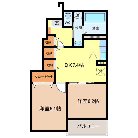 ヒルズパークの物件間取画像